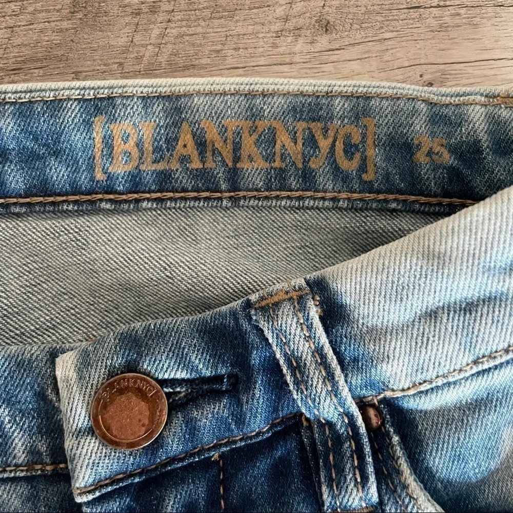 Blank NYC Distressed Busted Knee Acid Tie Dye Wash Skinny Jeans Size 25